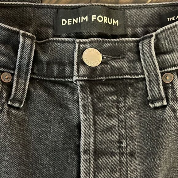 Denim Forum The Arlo High Rise Straight 28L - Black Size 24 - Picture 3 of 10